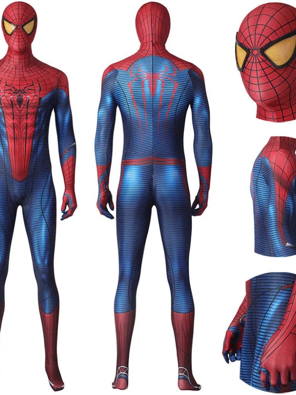 Spider-Man Inspired Men's Red & Blue Full-Body Superhero Costume